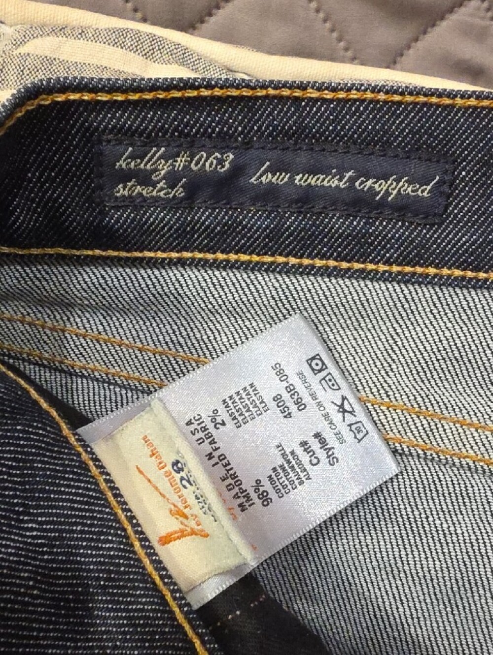 Citizens Of Humanity Kelly #063 Dark Blue Low Waist Stretch Cropped Jeans - Picture 11 of 16